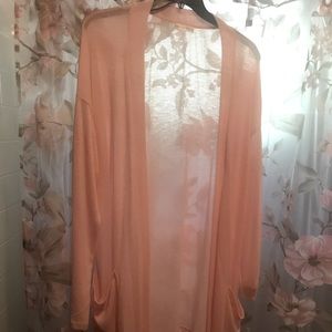 Tickled Teal Beautiful cardigan light peach size 3x new without tags never worn